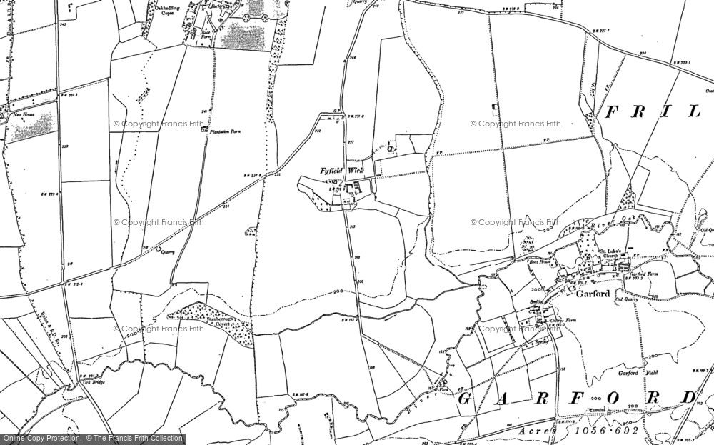 Old Map of Fyfield Wick, 1898 in 1898
