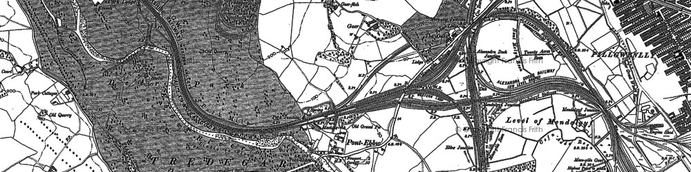 Old map of Level of Mendalgief in 1900