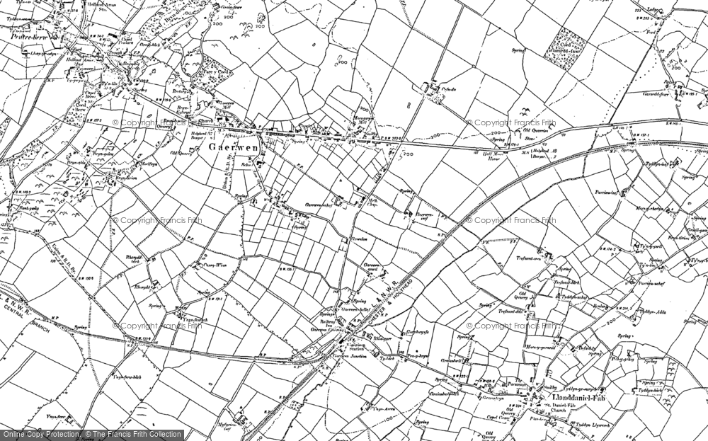 Old Map of Gaerwen, 1888 - 1899 in 1888
