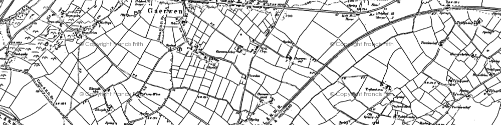 Old map of Gaerwen in 1888