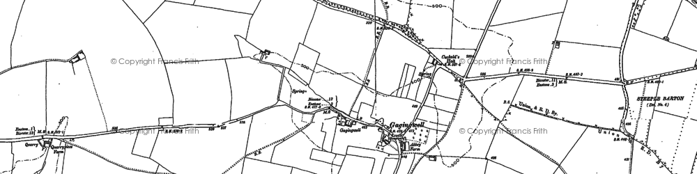 Old map of Gagingwell in 1898
