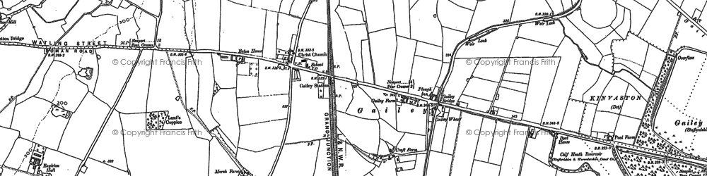 Old map of Gailey Wharf in 1883