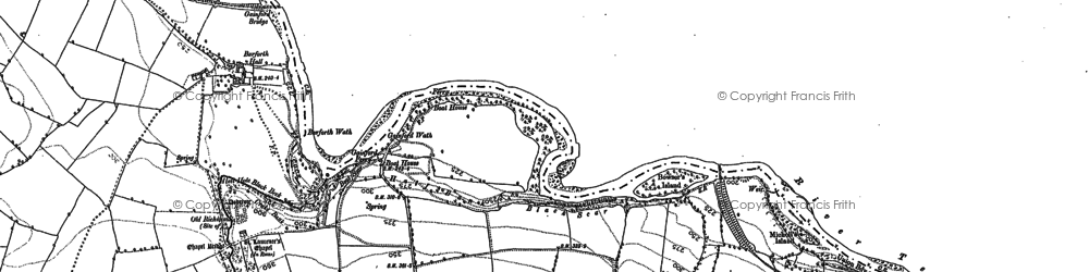 Old map of West Tees Br in 1896