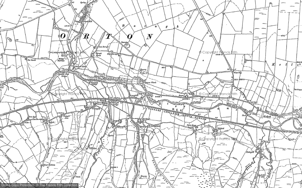 Old Map of Historic Map covering Barugh Ho in 1897