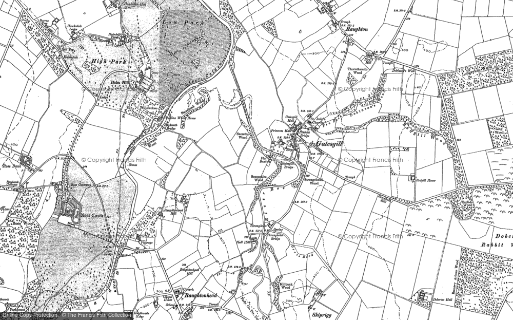 Old Map of Gaitsgill, 1899 in 1899