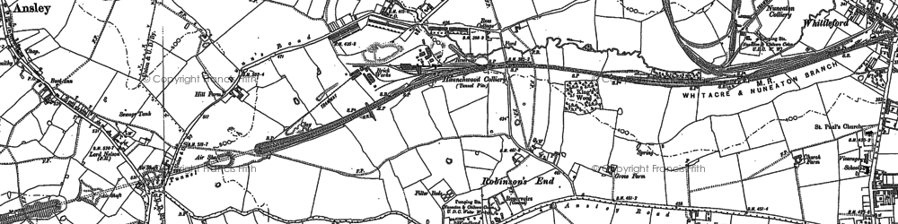 Old map of Robinson's End in 1901