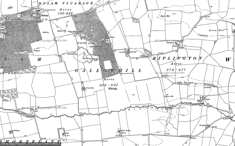 Old Map of Gallowhill, 1895 - 1896 in 1895