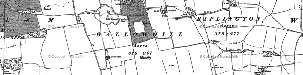 Old map of Gallowhill in 1895