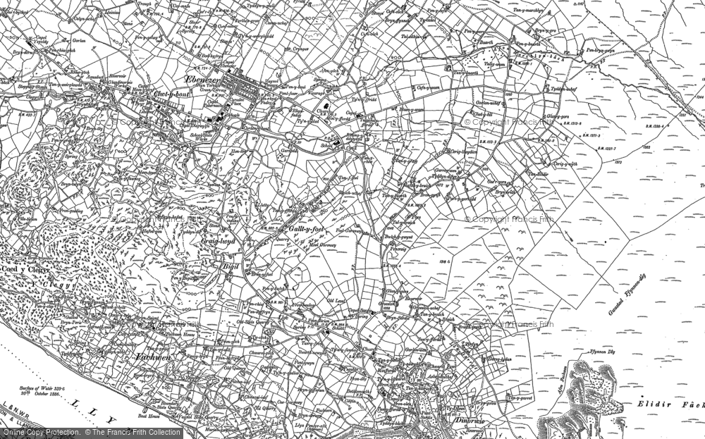 Old Map of Gallt-y-foel, 1888 - 1899 in 1888