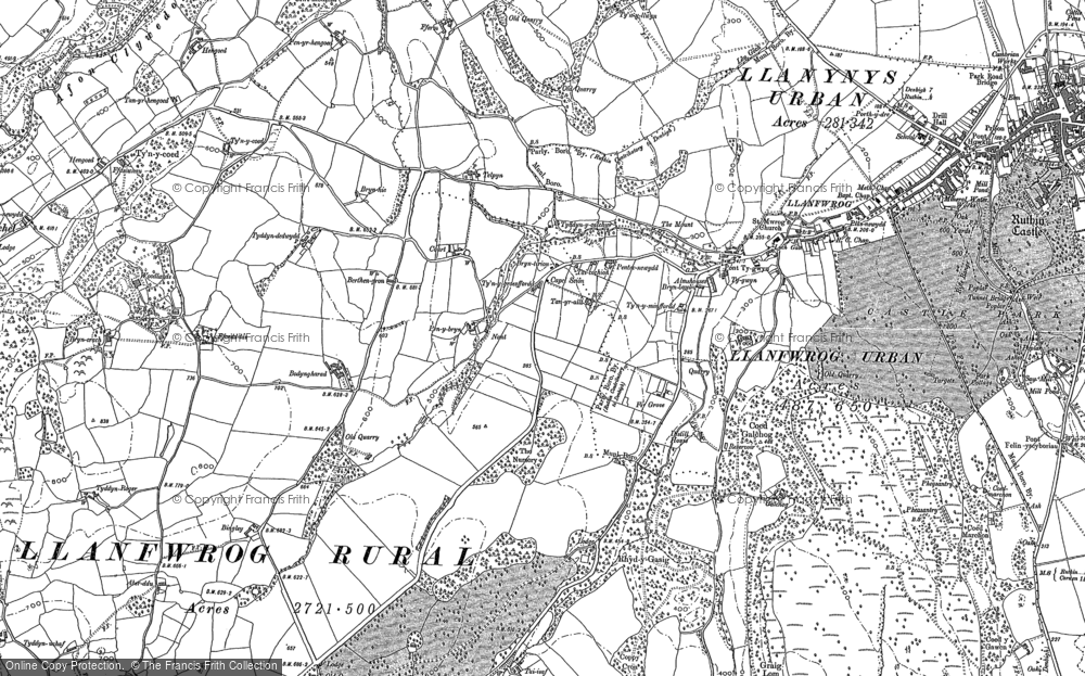 Old Map of Galltegfa, 1899 in 1899