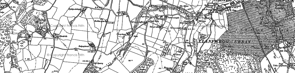 Old map of Galltegfa in 1899