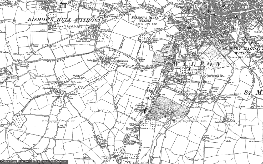 Old Map of Galmington, 1887 in 1887