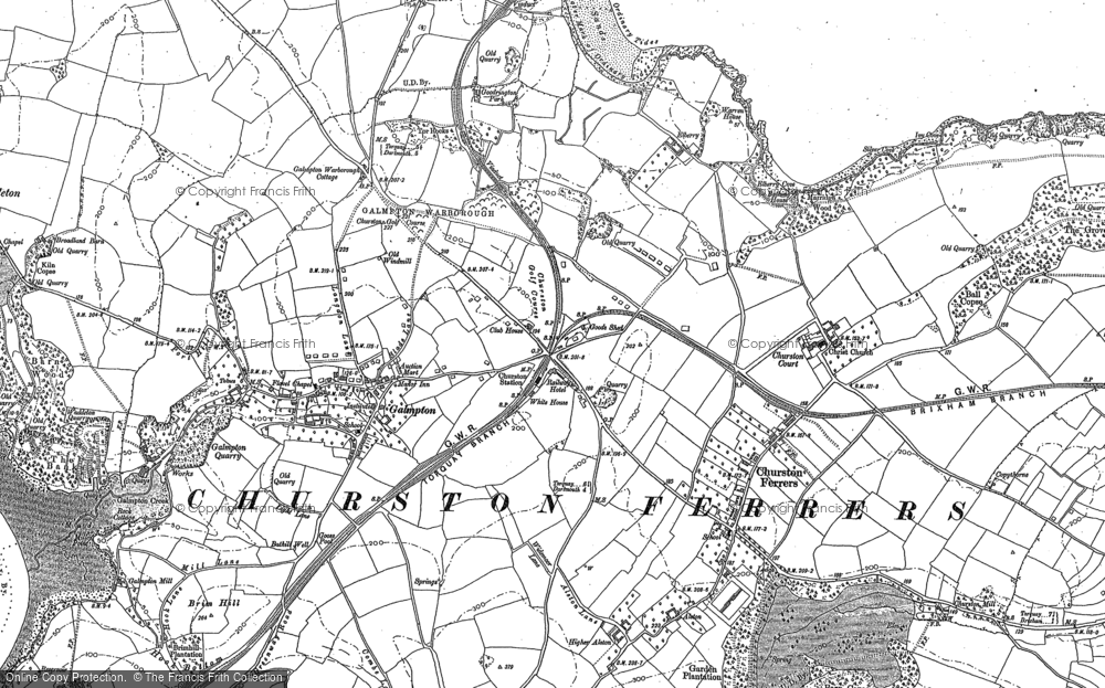 Old Map of Galmpton, 1886 - 1938 in 1886