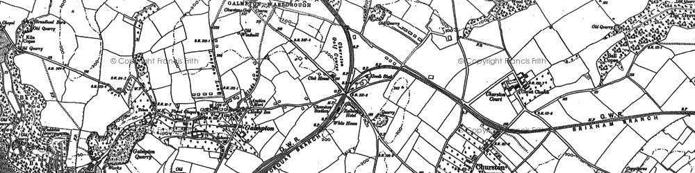 Old map of Galmpton in 1886