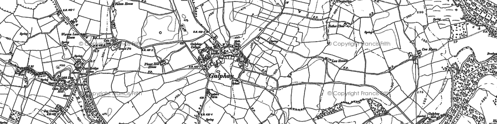 Old map of Galphay in 1890