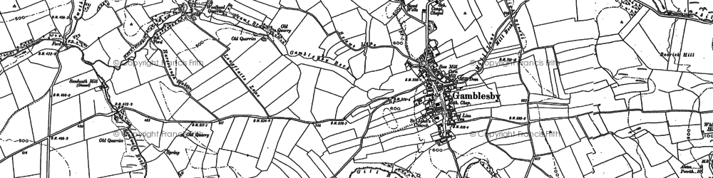 Old map of Gamblesby in 1898