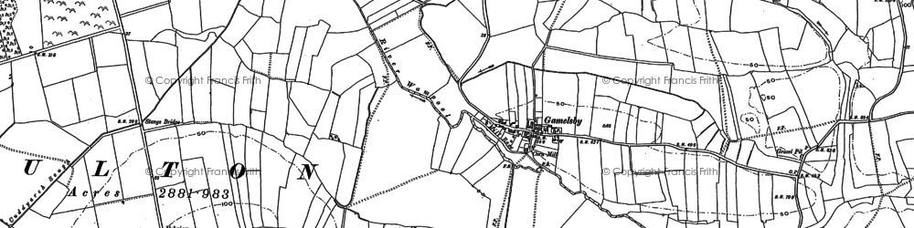 Old map of Moorhouse in 1899