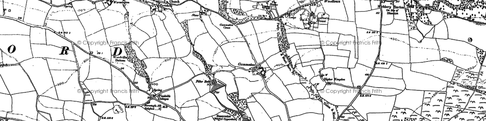 Old map of Gammaton Moor in 1886