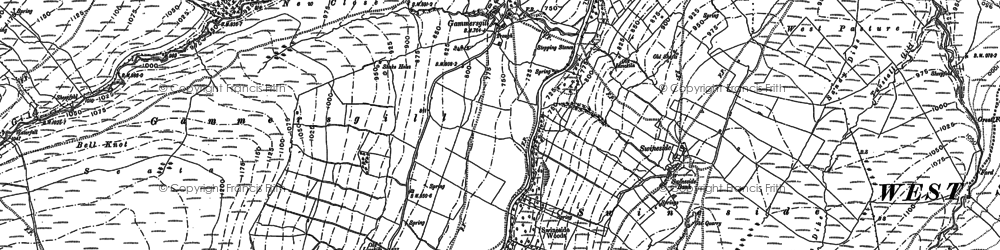 Old map of Gammersgill in 1910