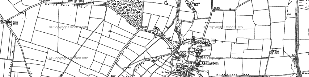 Old map of Gamston in 1884
