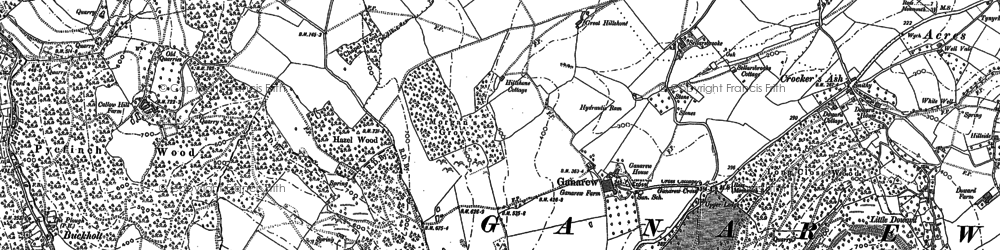 Old map of Crocker's Ash in 1887