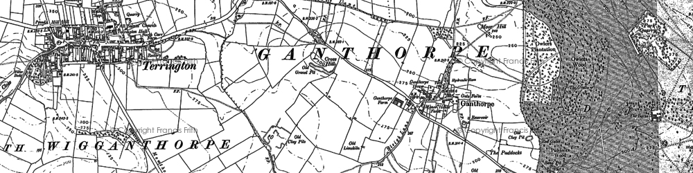 Old map of Ganthorpe in 1889