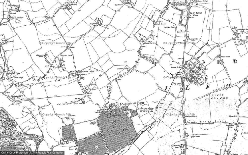 Old Map of Historic Map covering Redbridge in 1894
