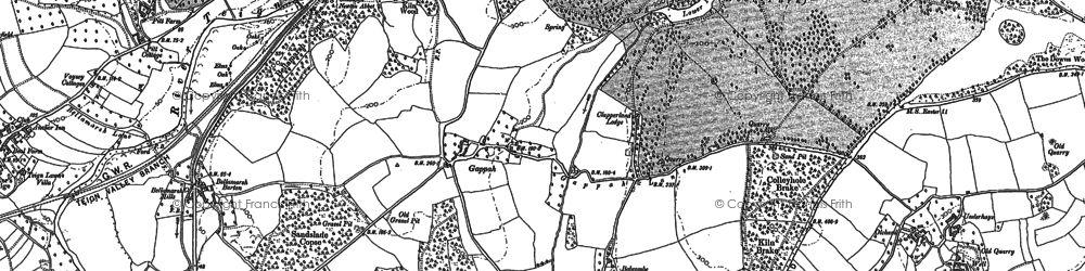 Old map of Bellamarsh Barton in 1887