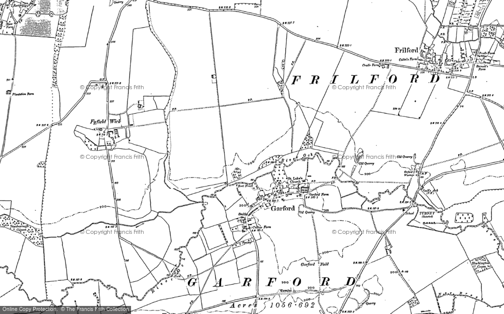 Old Map of Garford, 1898 in 1898