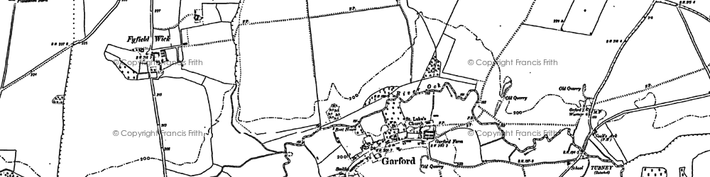Old map of Garford in 1898