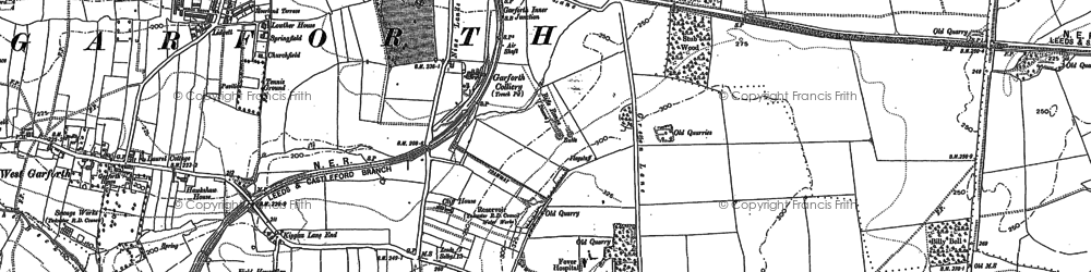 Old map of Garforth in 1890