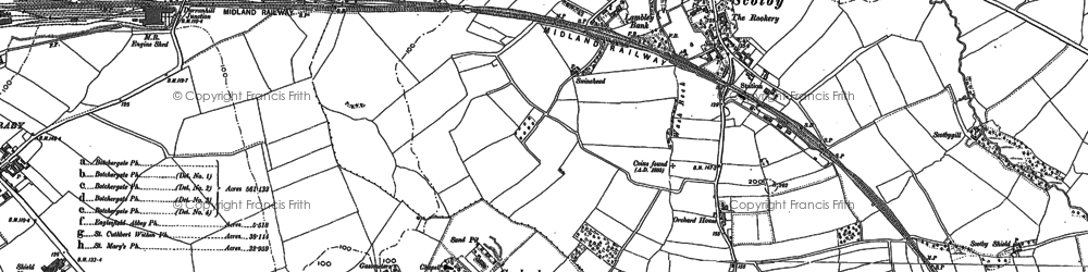 Old map of Garlands in 1899