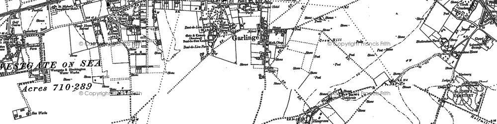 Old map of Garlinge in 1905