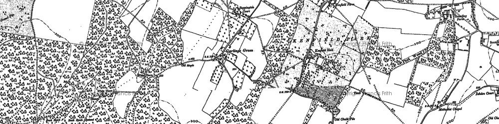 Old map of Garlinge Green in 1896