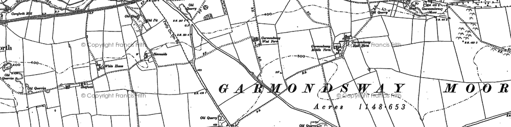 Old map of Garmondsway in 1896
