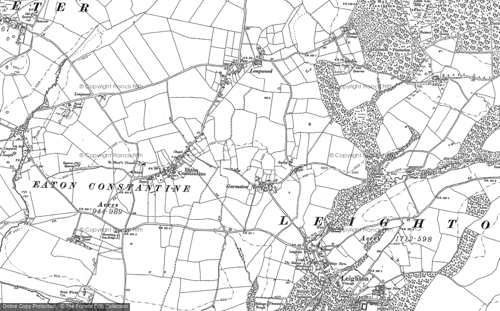 Old Map of Garmston, 1881 - 1882 in 1881