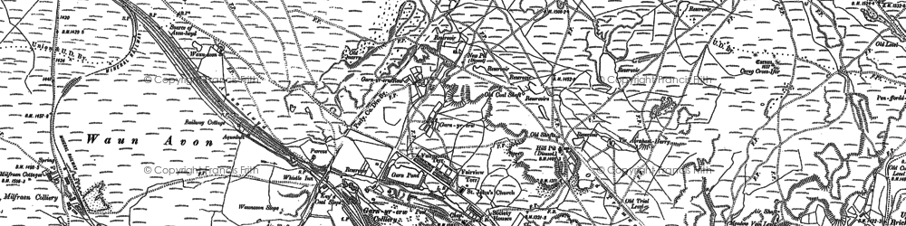 Old map of Blorenge in 1879