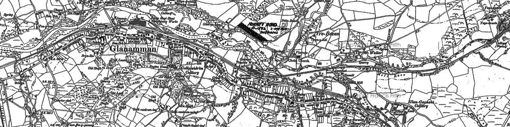 Old map of Bryn-Pedol in 1905