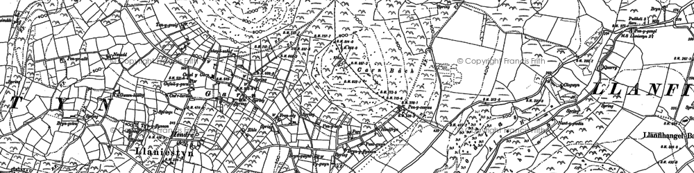 Old map of Penbodlas in 1888