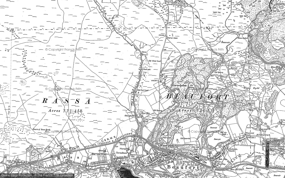 Old Map of Garnlydan, 1879 - 1903 in 1879