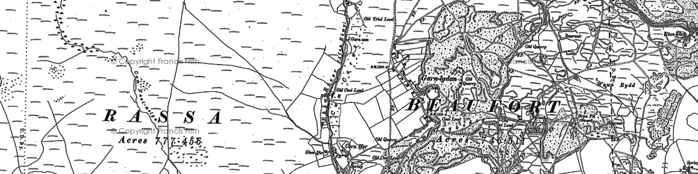 Old map of Garnlydan in 1879
