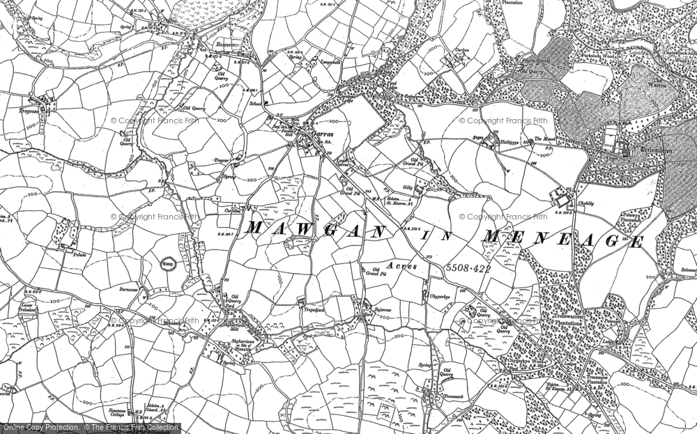 Old Map of Historic Map covering Tregear in 1906