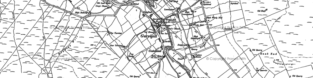 Old map of Alston Moor in 1898