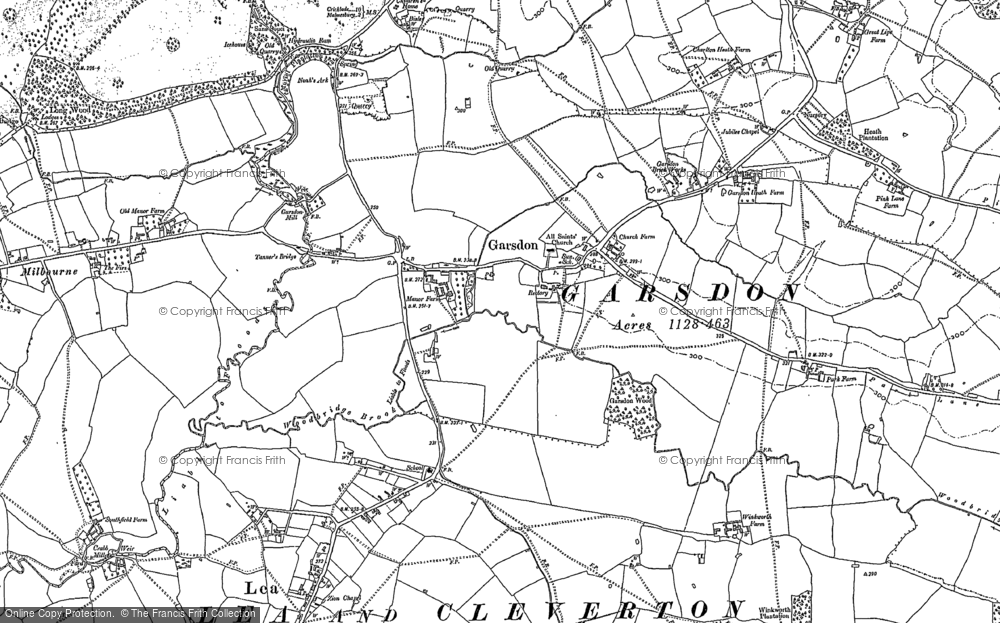 Old Map of Garsdon, 1898 - 1919 in 1898
