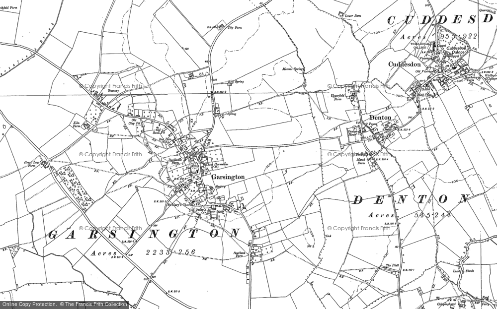 Old Map of Garsington, 1897 - 1898 in 1897