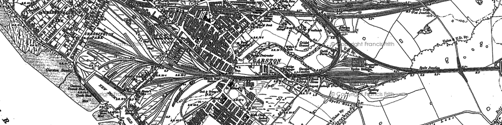 Old map of Garston in 1904
