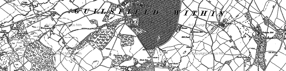 Old map of Garth in 1884