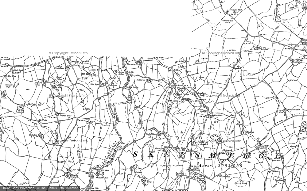 Old Map of Historic Map covering Beetham Bank in 1897