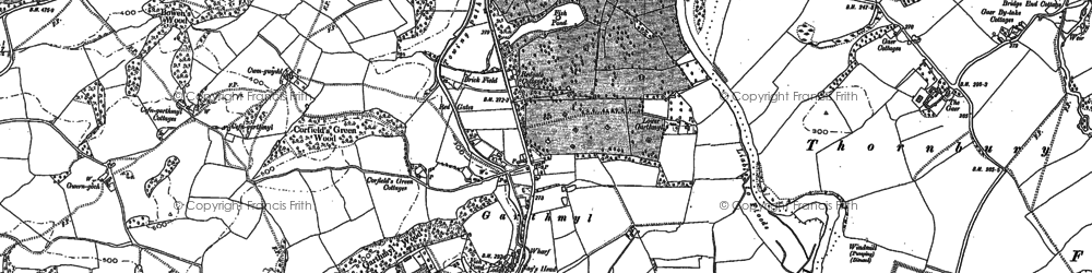 Old map of Trwstllewelyn in 1884