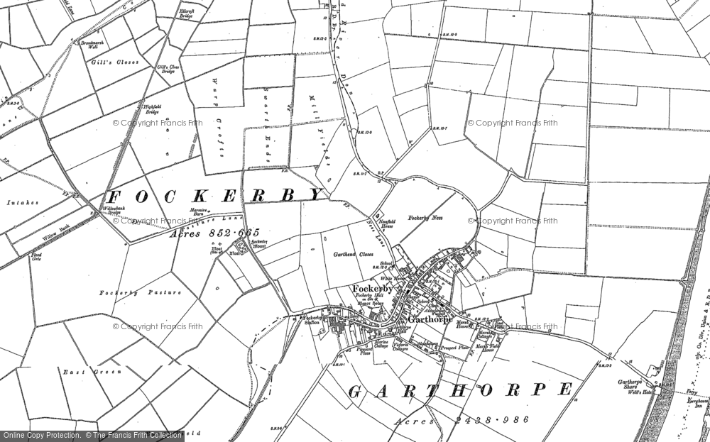 Old Map of Historic Map covering Fockerby in 1906